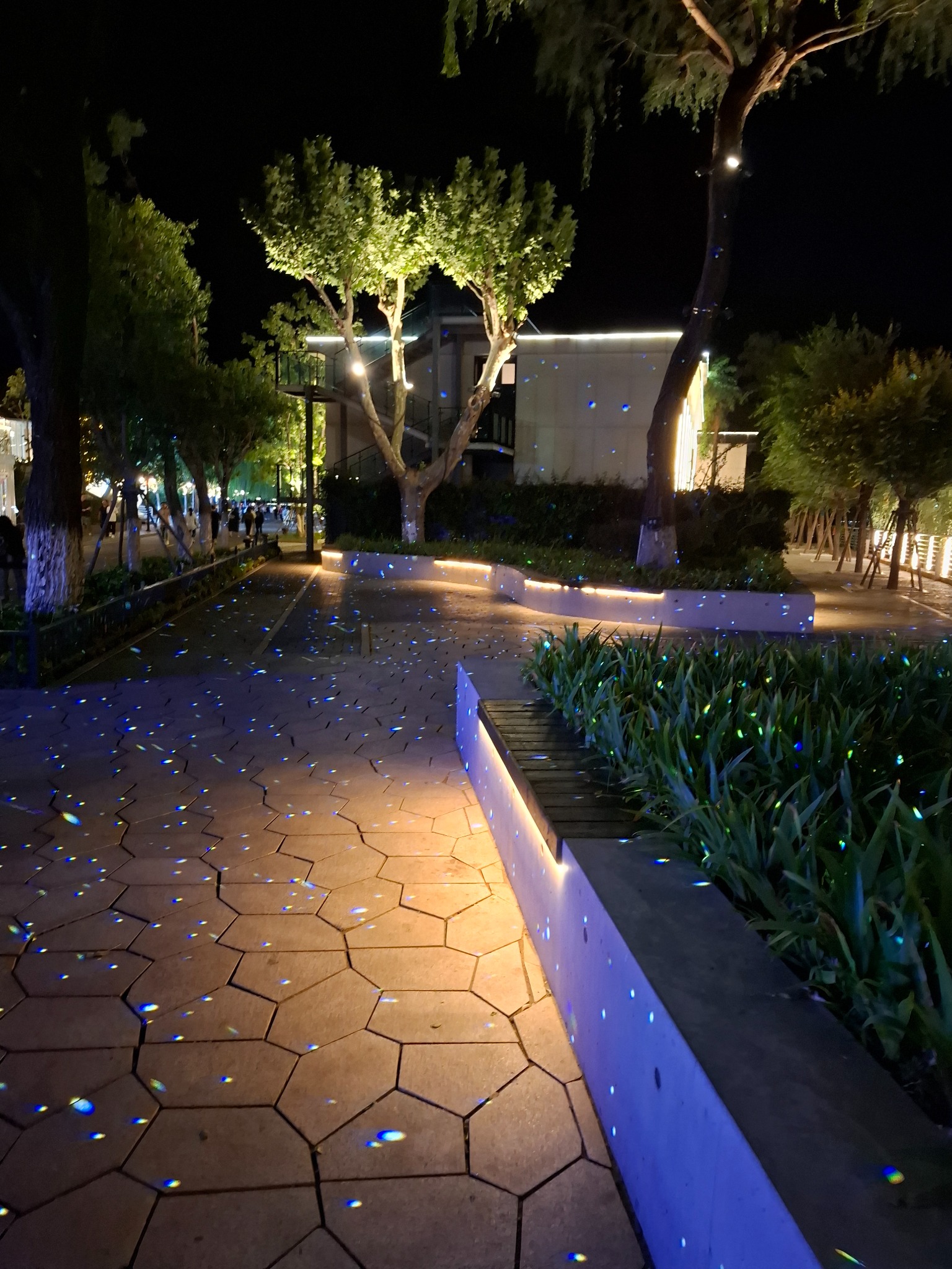 Xigang Garden bei Nacht in Qinhuangdao